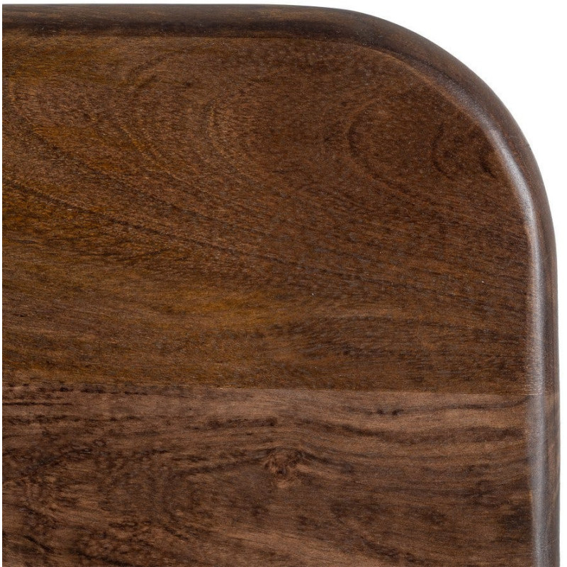 Table d'appoint moderne Japandi Carrée 45 cm Bois de manguier Naturel Umbral 