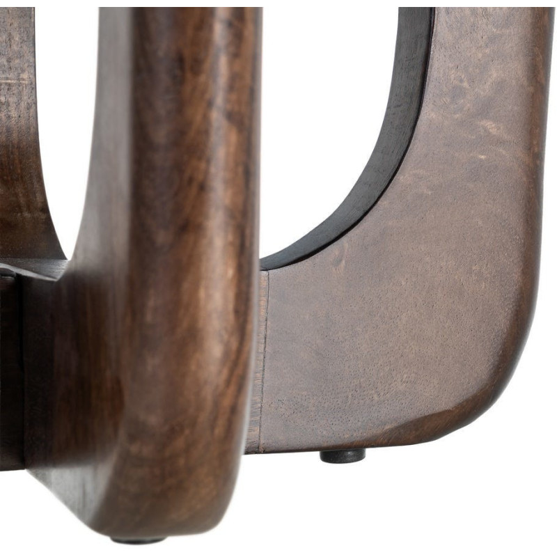 Table basse moderne Japandi Carrée 60 cm Bois de manguier Naturel Umbral 