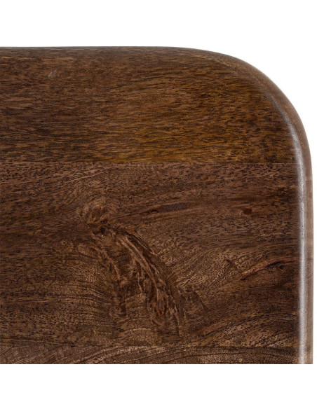 Table basse moderne Japandi Carrée 60 cm Bois de manguier Naturel Umbral 