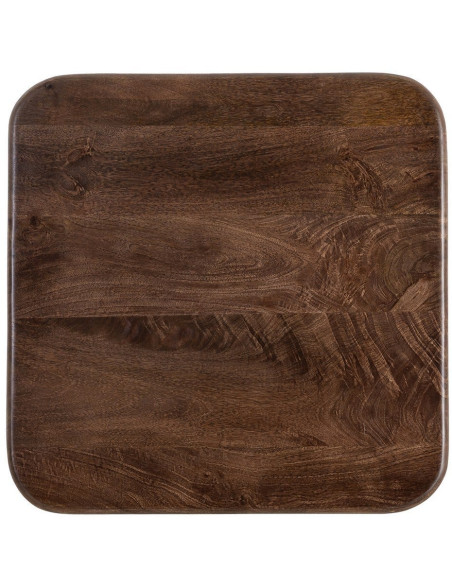 Table basse moderne Japandi Carrée 60 cm Bois de manguier Naturel Umbral 