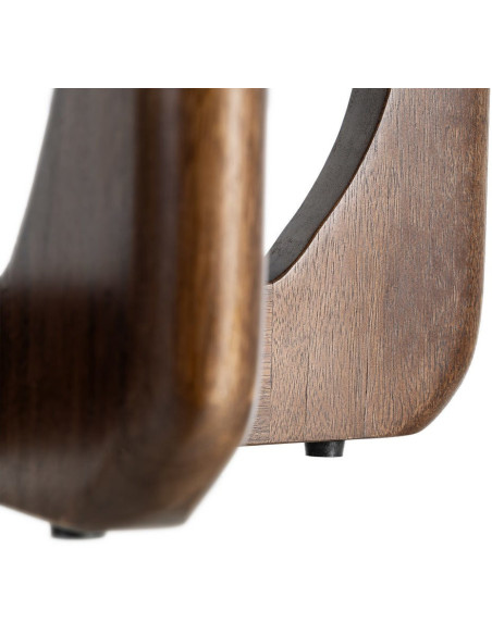 Table basse moderne Japandi Carrée 80 cm Bois de manguier Naturel Umbral 