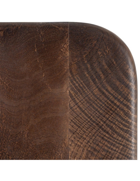 Table basse moderne Japandi Carrée 80 cm Bois de manguier Naturel Umbral 