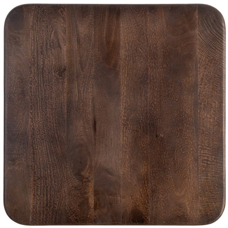 Table basse moderne Japandi Carrée 80 cm Bois de manguier Naturel Umbral 