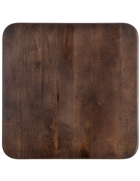 Table basse moderne Japandi Carrée 80 cm Bois de manguier Naturel Umbral 