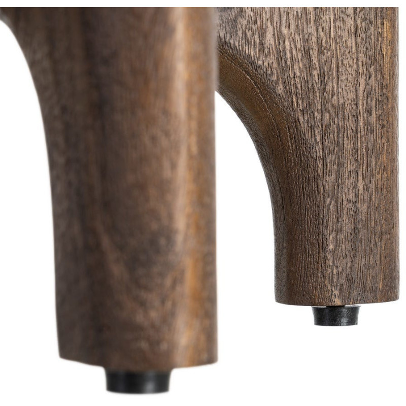 Table d'appoint moderne Japandi Ronde 50 cm Bois de manguier Naturel Umbral 