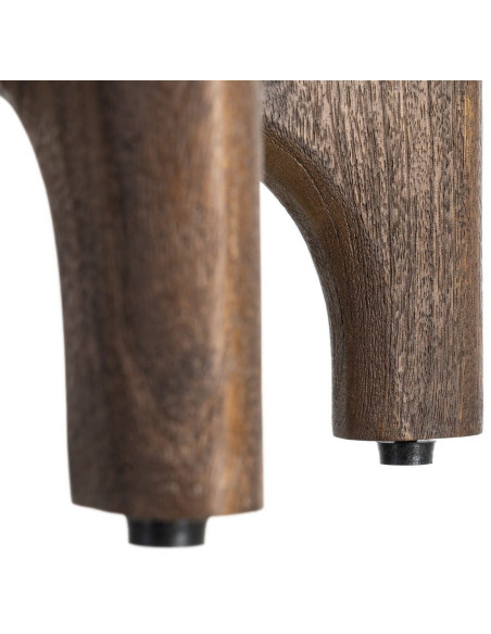 Table d'appoint moderne Japandi Ronde 50 cm Bois de manguier Naturel Umbral 