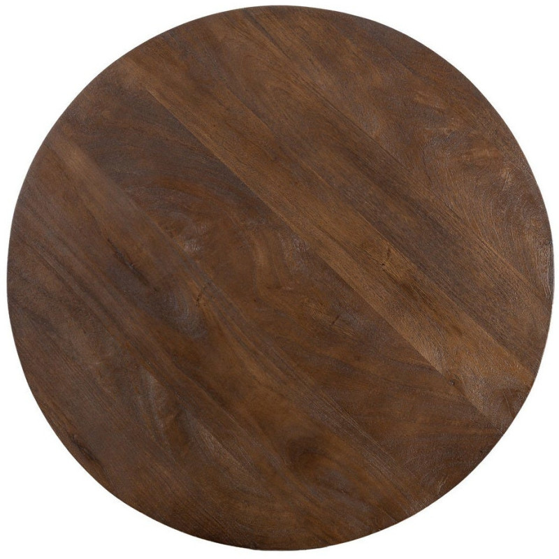 Table basse moderne Japandi Ronde 90 cm Bois de manguier Naturel Umbral 