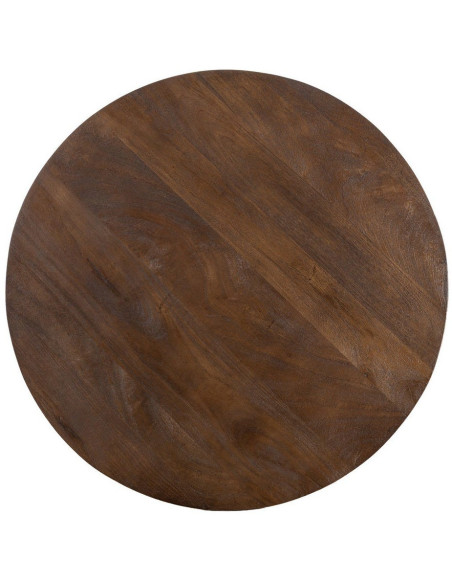 Table basse moderne Japandi Ronde 90 cm Bois de manguier Naturel Umbral 