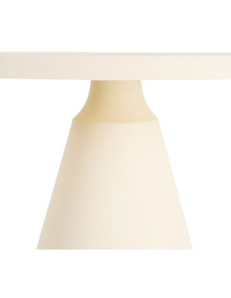 Table basse moderne chic Ronde 71 cm Métal Blanc crème Giulia 