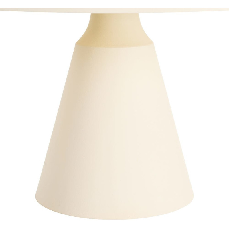 Table basse moderne chic Ronde 71 cm Métal Blanc crème Giulia 