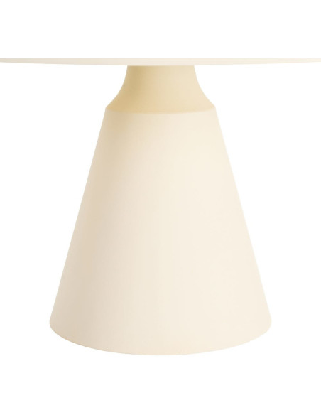 Table basse moderne chic Ronde 71 cm Métal Blanc crème Giulia 