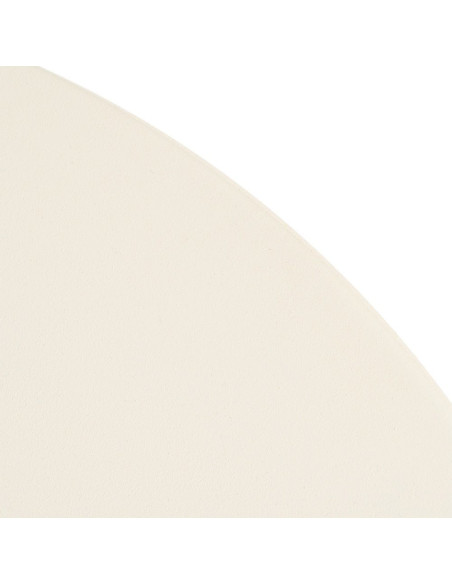 Table basse moderne chic Ronde 71 cm Métal Blanc crème Giulia 