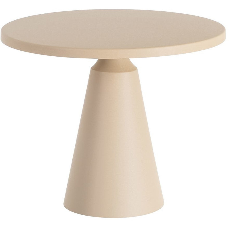 Table basse moderne chic Ronde 60 cm Métal Taupe Sandra 