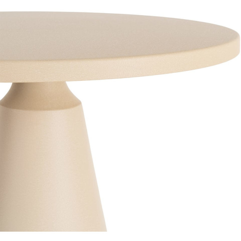 Table basse moderne chic Ronde 60 cm Métal Taupe Sandra 
