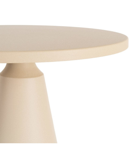 Table basse moderne chic Ronde 60 cm Métal Taupe Sandra 