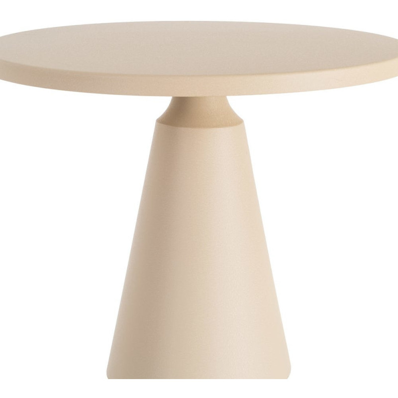 Table basse moderne chic Ronde 60 cm Métal Taupe Sandra 