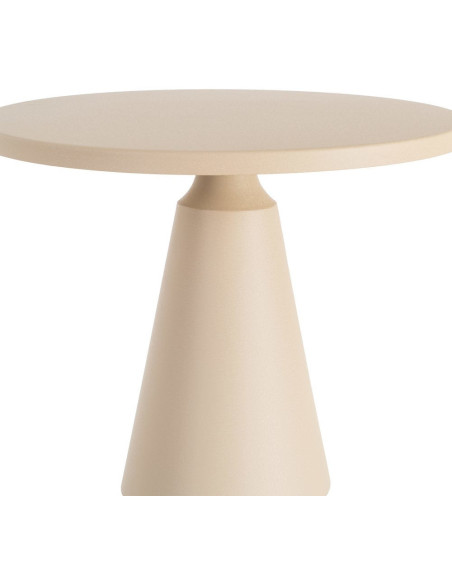 Table basse moderne chic Ronde 60 cm Métal Taupe Sandra 
