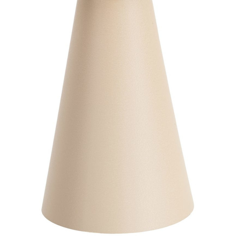 Table basse moderne chic Ronde 60 cm Métal Taupe Sandra 