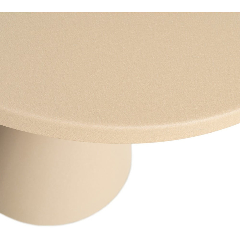 Table basse moderne chic Ronde 60 cm Métal Taupe Sandra 
