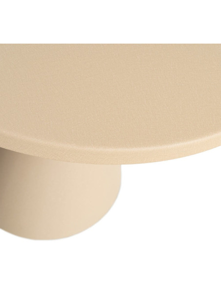Table basse moderne chic Ronde 60 cm Métal Taupe Sandra 
