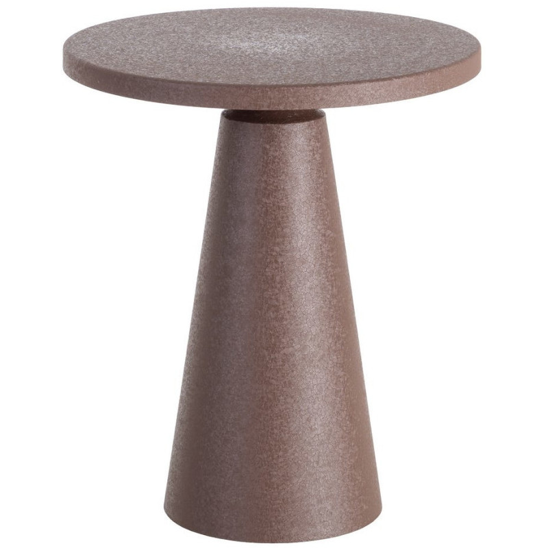 Sellette haute moderne chic Ronde 50 cm Métal Marron Kindra 