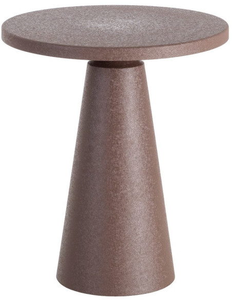 Sellette haute moderne chic Ronde 50 cm Métal Marron Kindra 