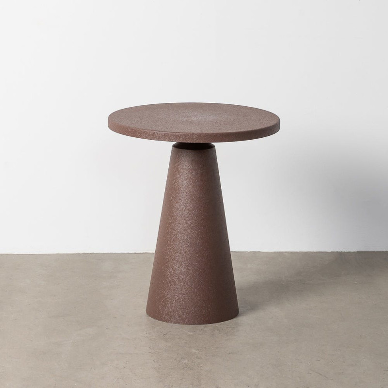 Sellette haute moderne chic Ronde 50 cm Métal Marron Kindra 