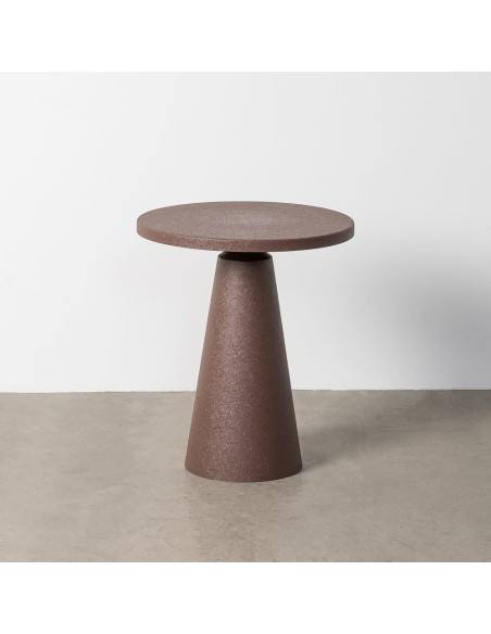 Sellette haute moderne chic Ronde 50 cm Métal Marron Kindra 