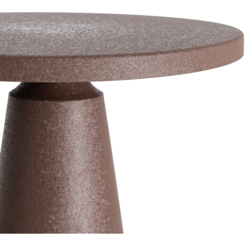 Sellette haute moderne chic Ronde 50 cm Métal Marron Kindra 