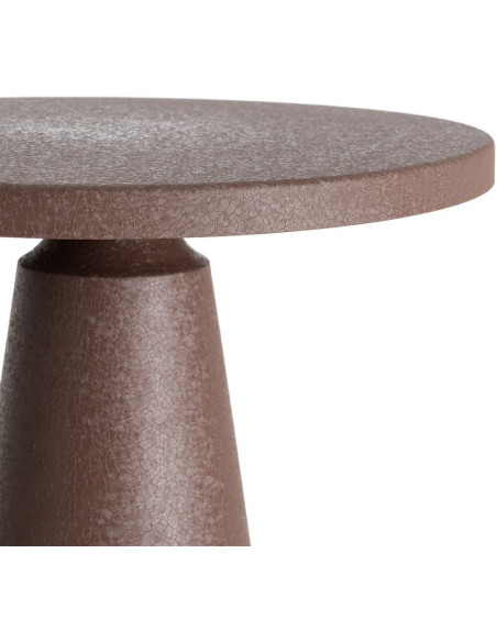 Sellette haute moderne chic Ronde 50 cm Métal Marron Kindra 