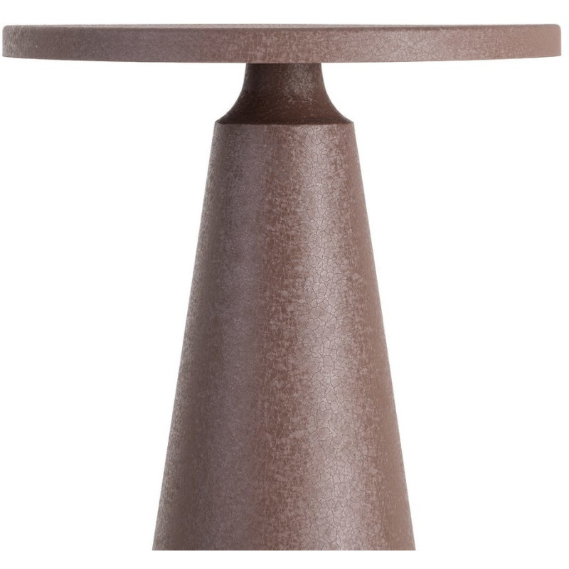 Sellette haute moderne chic Ronde 50 cm Métal Marron Kindra 