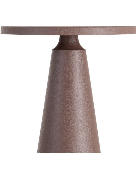 Sellette haute moderne chic Ronde 50 cm Métal Marron Kindra 