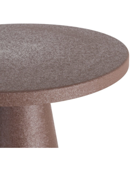 Sellette haute moderne chic Ronde 50 cm Métal Marron Kindra 