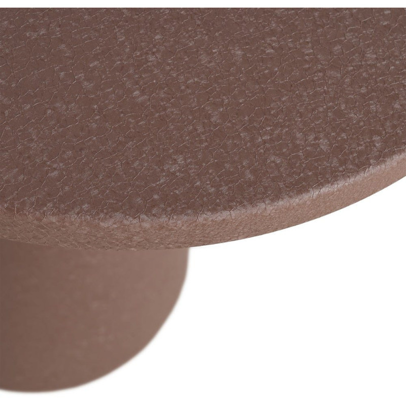 Sellette haute moderne chic Ronde 50 cm Métal Marron Kindra 