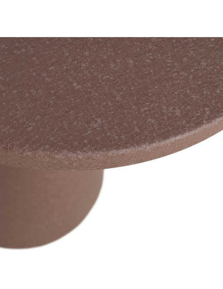 Sellette haute moderne chic Ronde 50 cm Métal Marron Kindra 