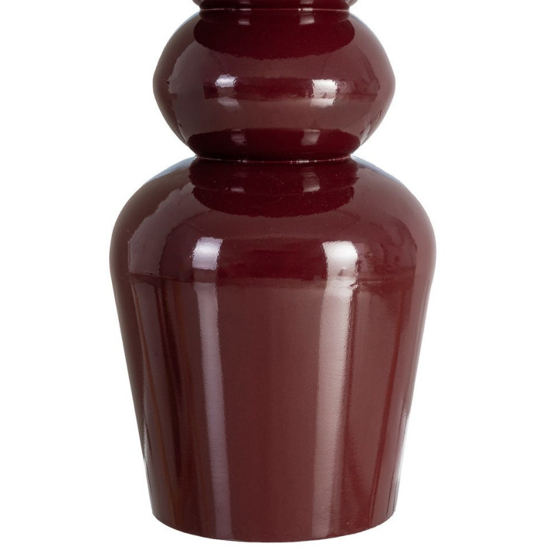 Table d'appoint design chic Ronde 38 cm Métal Rouge bordeaux Rensia 