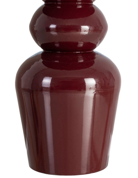 Table d'appoint design chic Ronde 38 cm Métal Rouge bordeaux Rensia 