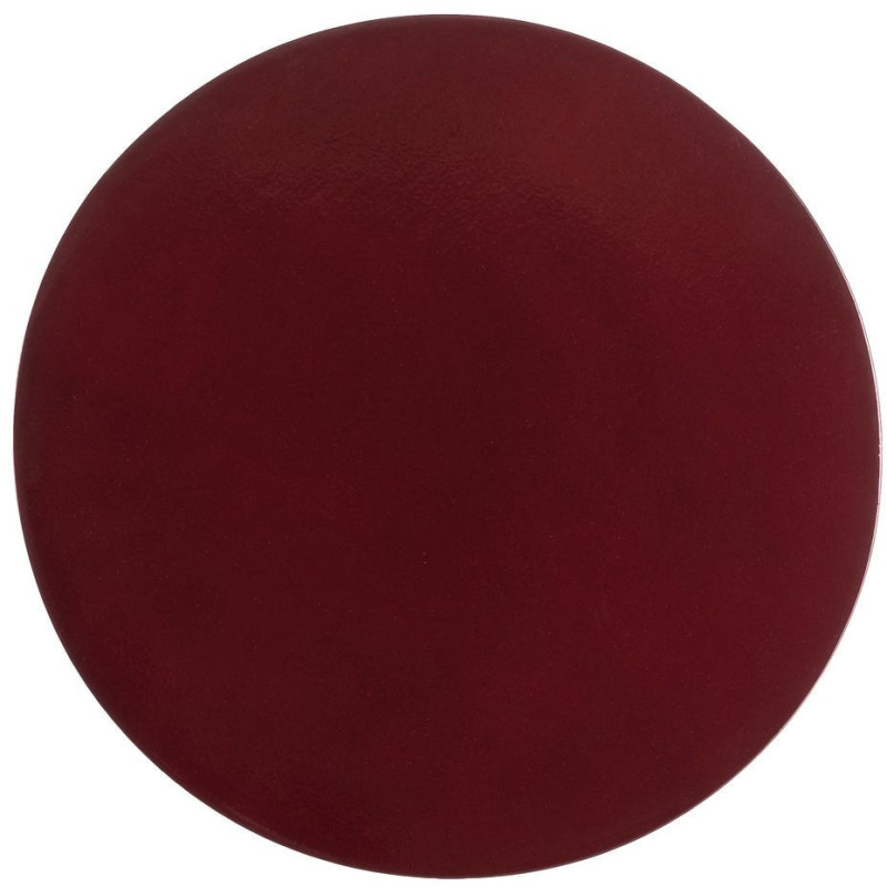 Table d'appoint design chic Ronde 38 cm Métal Rouge bordeaux Rensia 