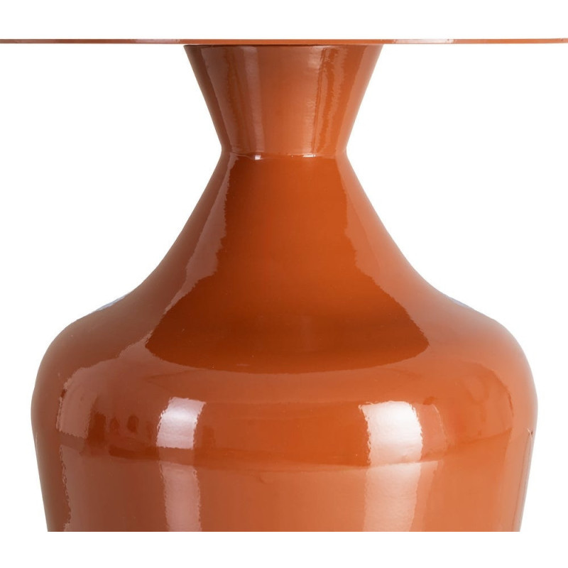 Table d'appoint design chic Ronde 38 cm Métal Terracotta Princia 