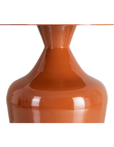 Table d'appoint design chic Ronde 38 cm Métal Terracotta Princia 