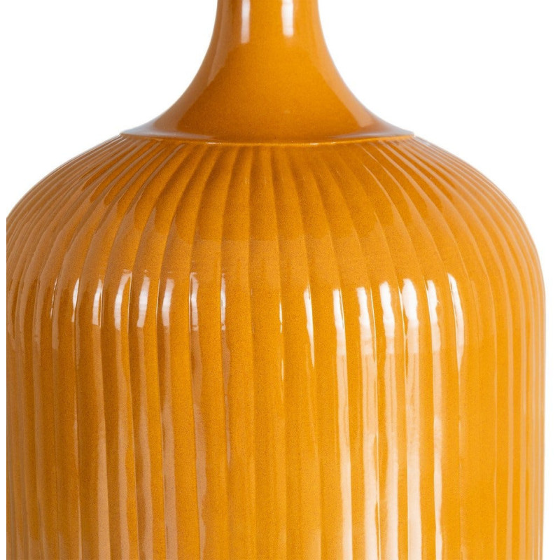 Table d'appoint design chic Ronde 38 cm Métal Jaune moutarde Elsia 