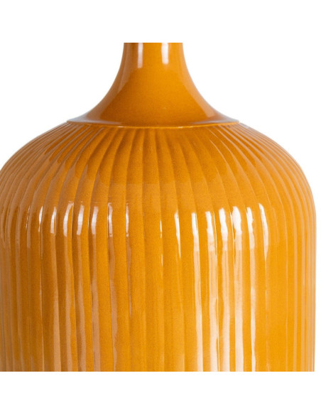 Table d'appoint design chic Ronde 38 cm Métal Jaune moutarde Elsia 