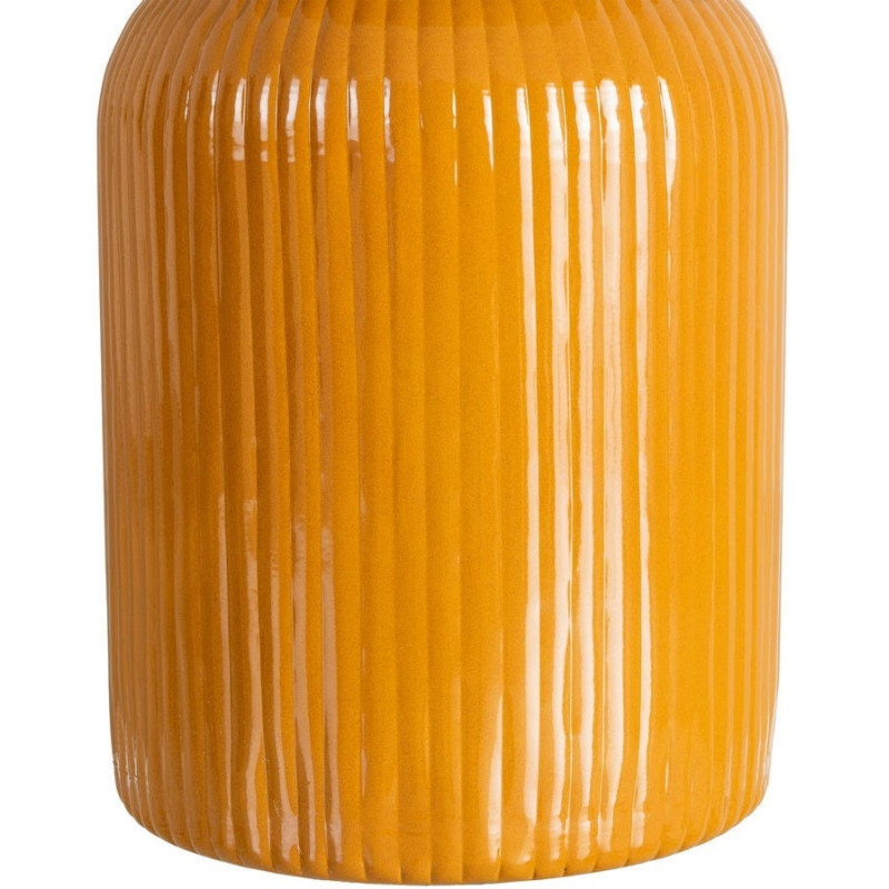 Table d'appoint design chic Ronde 38 cm Métal Jaune moutarde Elsia 