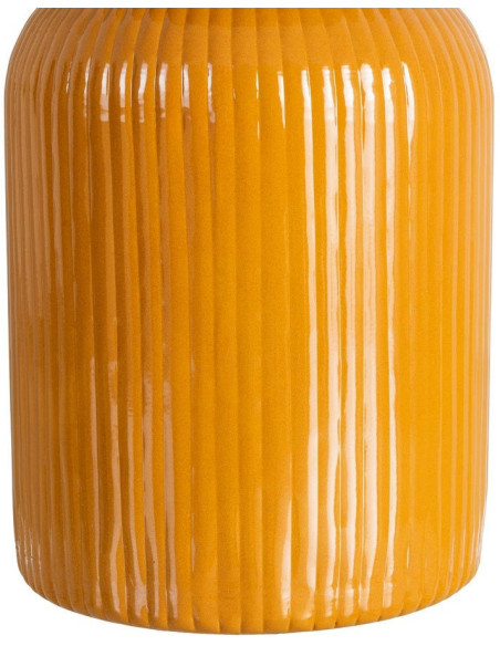 Table d'appoint design chic Ronde 38 cm Métal Jaune moutarde Elsia 