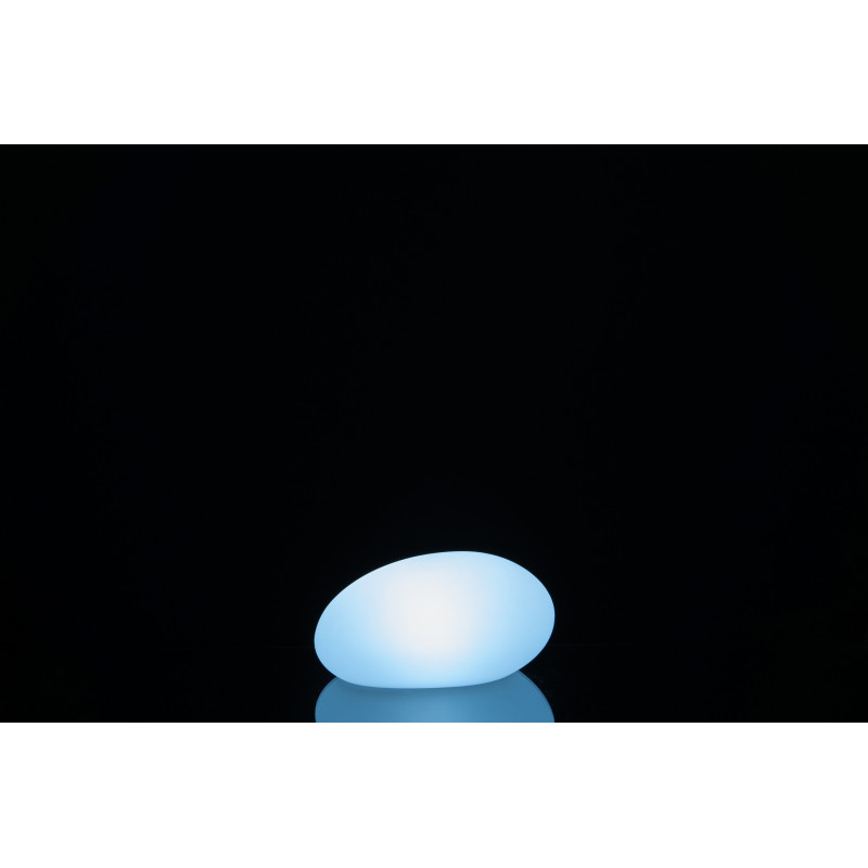 Lampe à poser Led 16 couleurs Ovale Rock 25 cm en Plastique Blanc - 2
