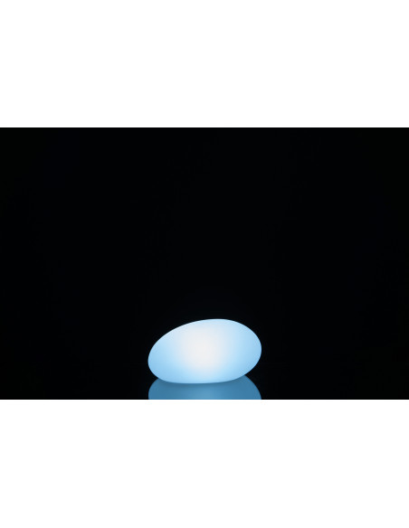 Lampe à poser Led 16 couleurs Ovale Rock 25 cm en Plastique Blanc - 2