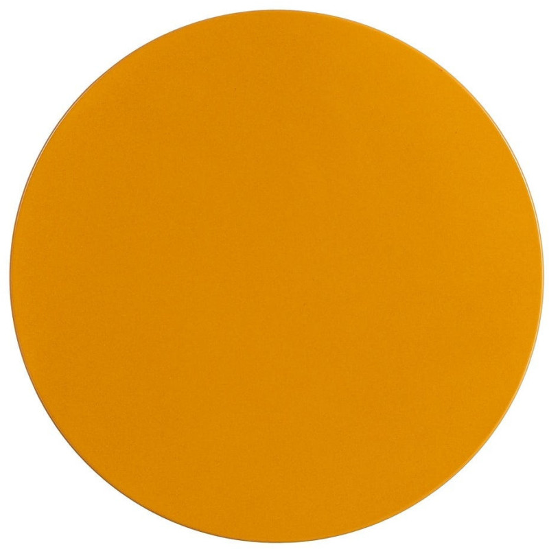 Table d'appoint design Totem Ronde 33 cm Métal Jaune moutarde Brillant Solera 