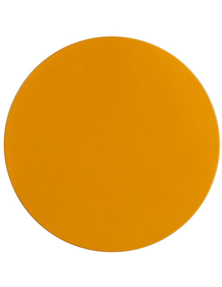 Table d'appoint design Totem Ronde 33 cm Métal Jaune moutarde Brillant Solera 