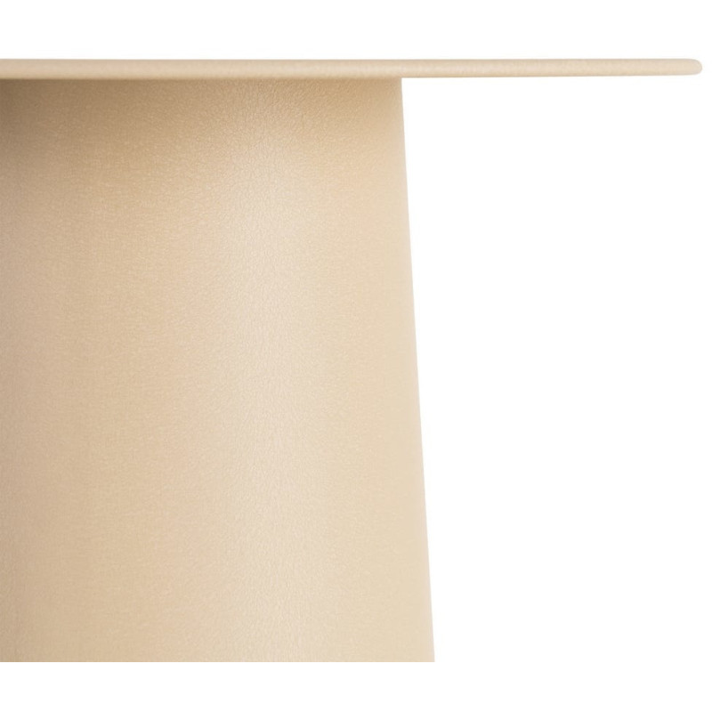 Table d'appoint moderne chic Ronde 58 cm Métal Beige Alba 