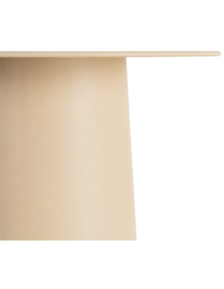 Table d'appoint moderne chic Ronde 58 cm Métal Beige Alba 